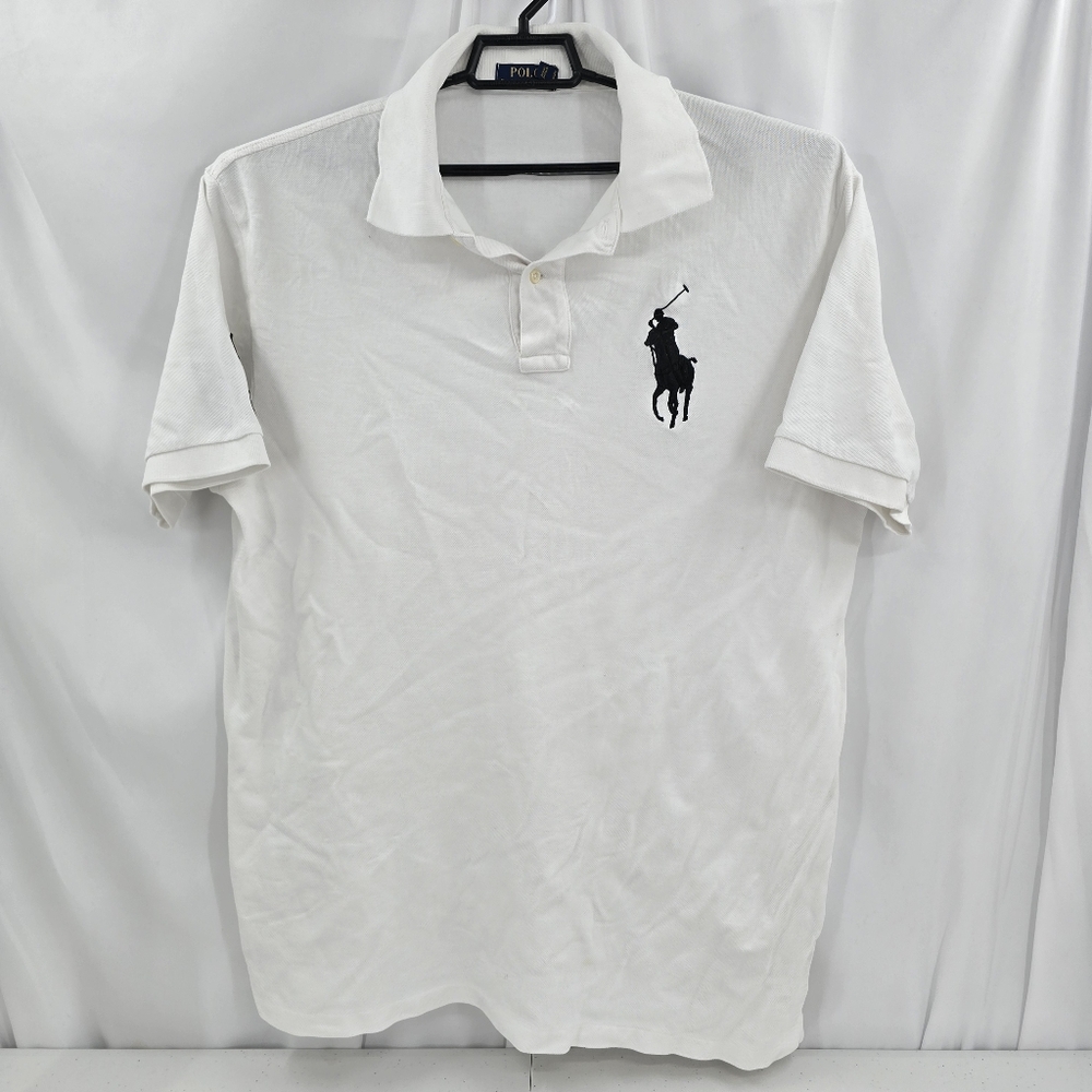 Polo Ralph Lauren Polo Shirt Mens XL Tall‎ White Big Pony Number 3 Sleeve Pique. - Picture 2 of 8